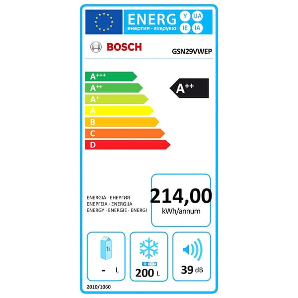 Bosch Køleskab Gsn 29 Vwep Hvid One Size / EU Plug