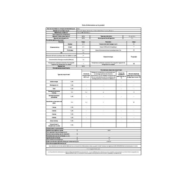 Beko Bordskylskåp 47,5cm 85l vit - TS190340N