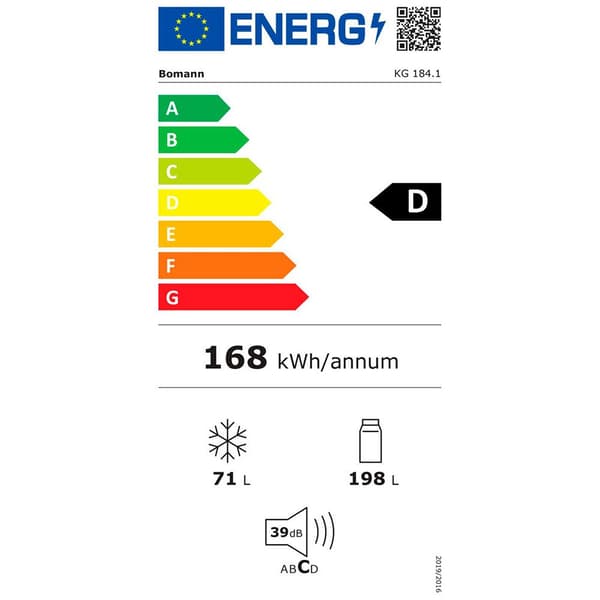 Bomann Køleskab Kg 184.1 Ix-look Søvfarvet One Size / EU Plug