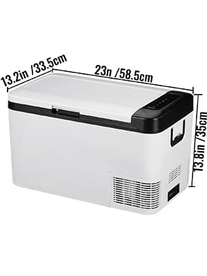 60W 12V/24V -20°C~20°C 25L bilkylskåp med dubbla zoner, portabel frys med appkontroll, effektiv kylning, lågt ljud