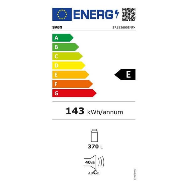 Svan Sr185600enfx Køleskab Med én Dør  330 L