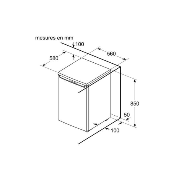 BOSCH Bordsskiva KTL15NWEB, Serie 2, Superkylningsfunktion