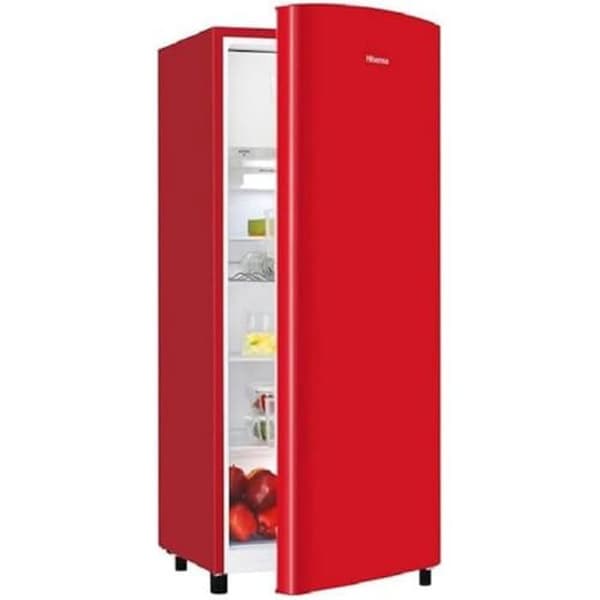 Hisense RR220D4ERE endörrskylskåp - Kapacitet 165 L - Höjd 128 cm - Röd - Energiklass E Röd