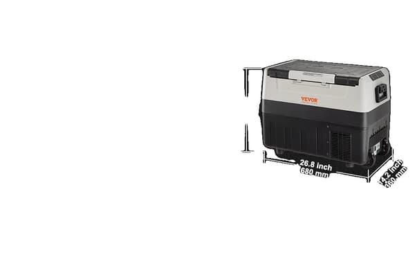 Transportabel bilkøleskab, 45L kapacitet, justerbar temperaturinterval -4℉ til 50℉,45 liter