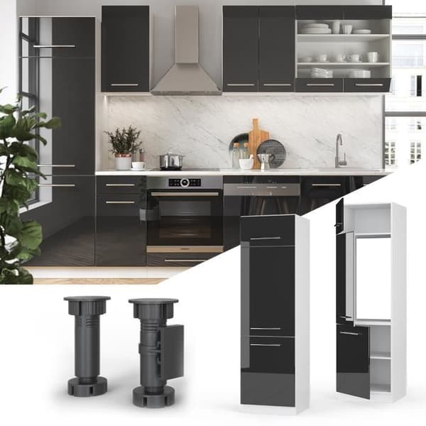 VICCO Fame-Line kylskåp Vit/Antracit 60 cm