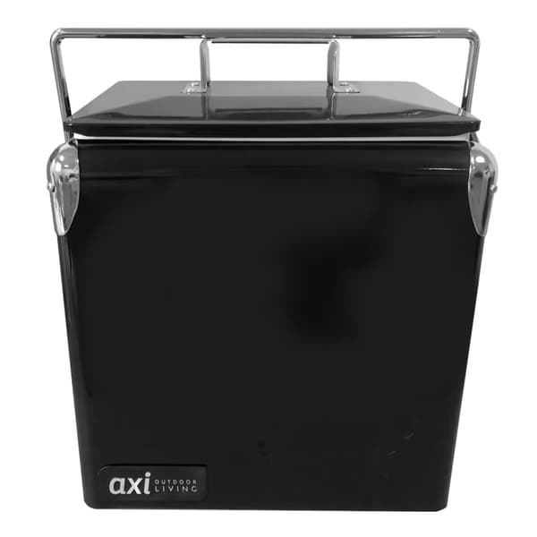 AXI Retro Mini Jääkaappi Musta - Minijääkaappi irrotettavalla kannella ja pullonavaajalla - Kapasiteetti 13L/10kg - Minibaarijääkaappi