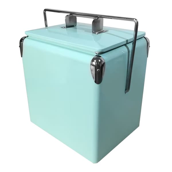 AXI Retro Mini Jääkaappi Vihreä - Minijääkaappi irrotettavalla kannella ja pullonavaajalla - Kapasiteetti 13L/10kg - Minibaarijääkaappi