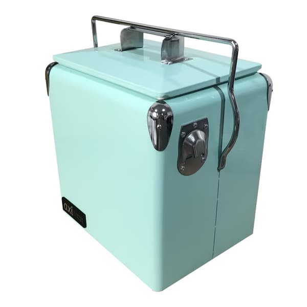 AXI Retro Mini Jääkaappi Vihreä - Minijääkaappi irrotettavalla kannella ja pullonavaajalla - Kapasiteetti 13L/10kg - Minibaarijääkaappi