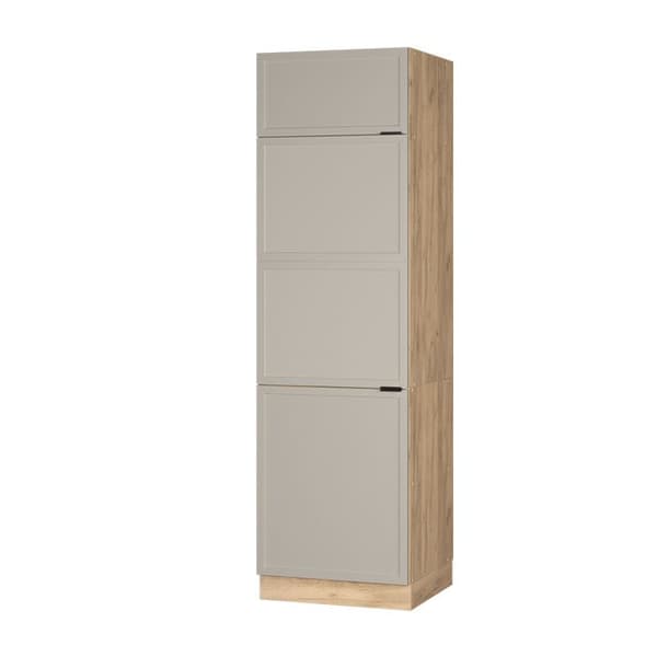 Fame-Line kylskåp, 60cm, GreyBeige, Guldstyrka ek, Vicco