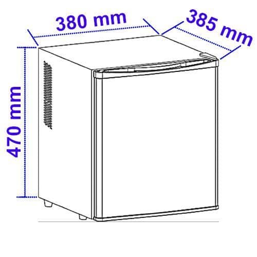 25 liters kylskåp Svart tyst termoelektronisk utan kompressor Frigobar Mini Kylskåp Frigo-Bar - 38x38,5x47 cm - Klass é