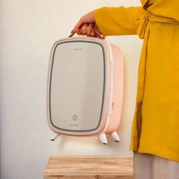 Cecotec Mini-kylskåp för kosmetik CoolingBeauty 6000 Spegel Rosa