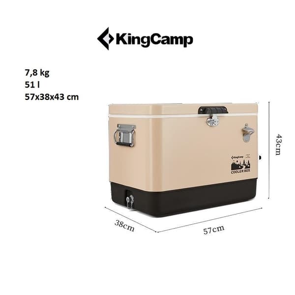 KING CAMP Cooler Box jääkaappi 51 litraa