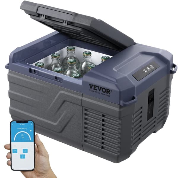 VEVOR Bilkøleskab, 9L Kapacitet, Hurtig Koldluft, Bluetooth Kontrol