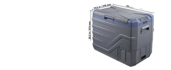 Bærbar bilkøleskab, temperaturinterval -20 til 20 °C, justerbar effekt 45W eller 60W,NL50