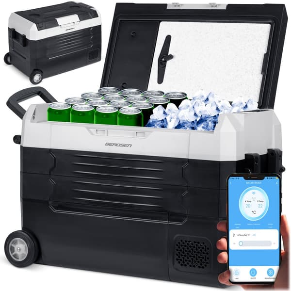 Icemax 400 Berdsen 40-liters rejsekompressorkøleskab - sort og grå