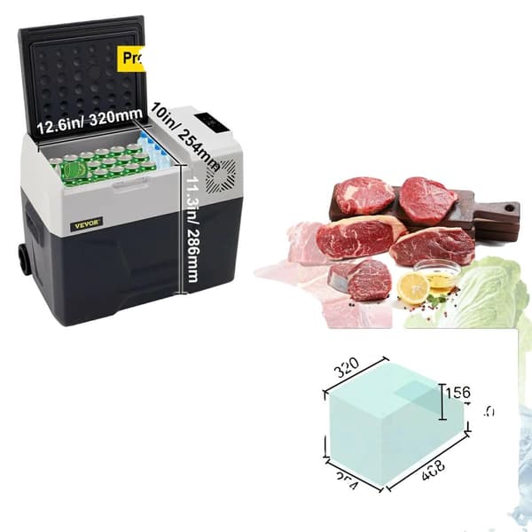 Kannettava auton jääkaappi, 32/42/53 litran säilytystilalla, digitaalisella ohjauspaneelilla,32Qt 30L-a