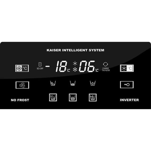 Kaiser Side-by-Side KS 90500 RS, 91,1 cm bred, No Frost Side-by-Side kylskåp 556 l, Multi-Bar