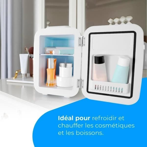 Mini kylskåp bärbart - NK - 4 liter - 220V/12V - Tyst - Avtagbar hylla
