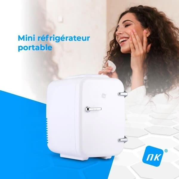 Mini kylskåp bärbart - NK - 4 liter - 220V/12V - Tyst - Avtagbar hylla