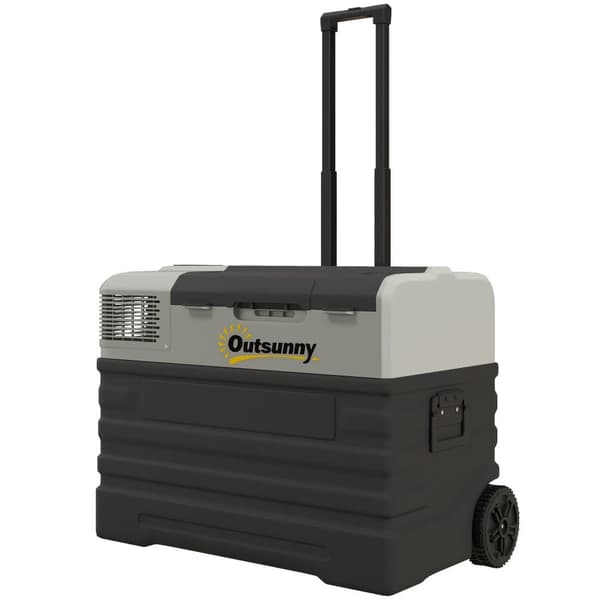 Kannettava jääkaappi, Kompressorijäähdytyslaatikko 56L, 69x43x54 cm, Musta ja Harmaa