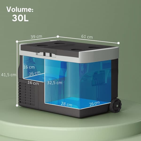 Kompressor Kylbox, 61x39x41.5 cm, Svart