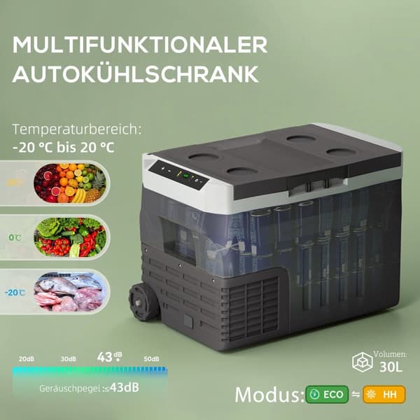 Kompressor Kylbox, 61x39x41.5 cm, Svart