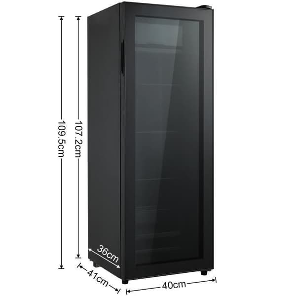Dripex Mini Frigo Portabel 128L Mini Kylskåp Temperatur -10-0°C justerbara hyllor Energiklass F, Tyst Kombinerad