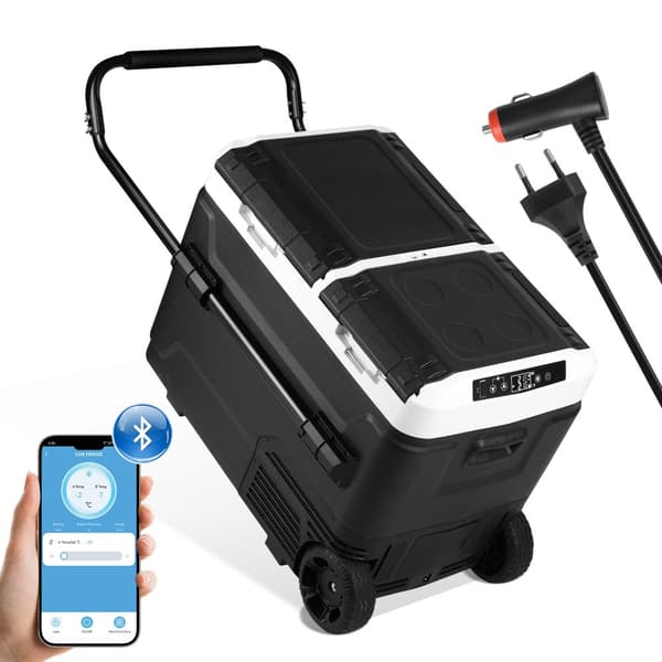 50L Kylskåp Portabelt kylskåp Elektrisk kylbox Kompressor Minifrys för hemmabruk, bil och camping -20°C till 20°C