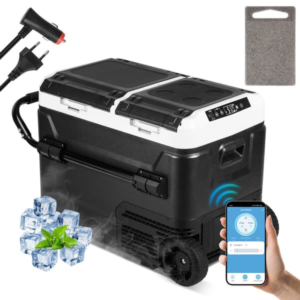 50L Kylskåp Portabelt kylskåp Elektrisk kylbox Kompressor Minifrys för hemmabruk, bil och camping -20°C till 20°C