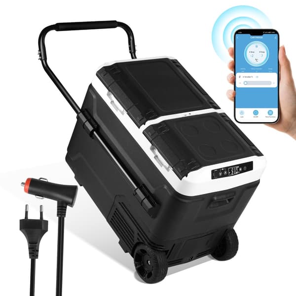 50L Kylskåp Portabelt kylskåp Elektrisk kylbox Kompressor Minifrys för hemmabruk, bil och camping -20°C till 20°C
