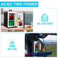 Miniatyrbild 6 av 9: 15L Minikylskåp 2 i 1 AC DC Bärbart Minikylskåp med varm- och kylfunktion 12V/220V-240V för hem/bil Svart