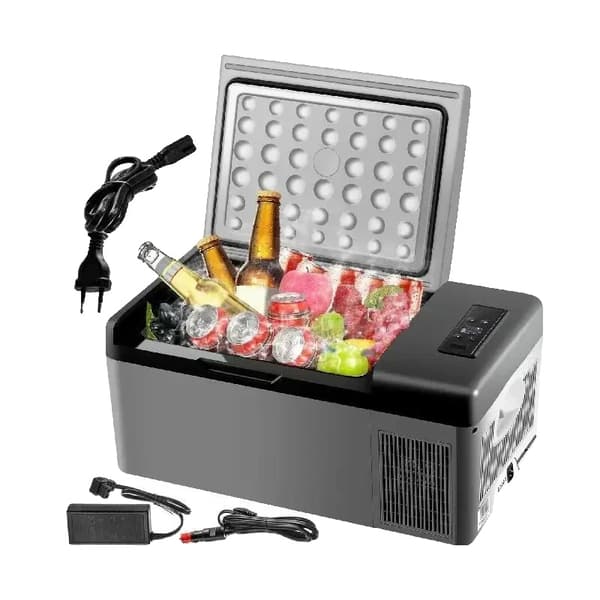 Kannettava mini-jääkaappi, 15L kapasiteetti, kaksoisjännite, -20℃ - 10℃ jäähdytyslämpötila-alue