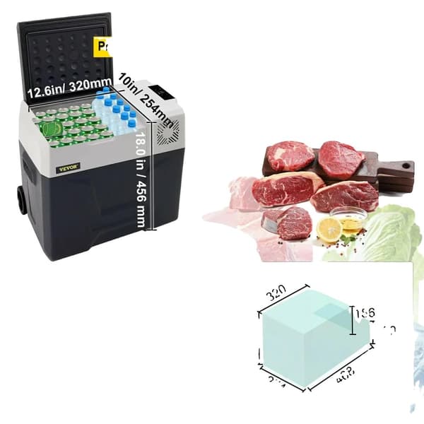Bärbar kompressorkylare, energieffektiv, flera kapaciteter,53Qt 50L