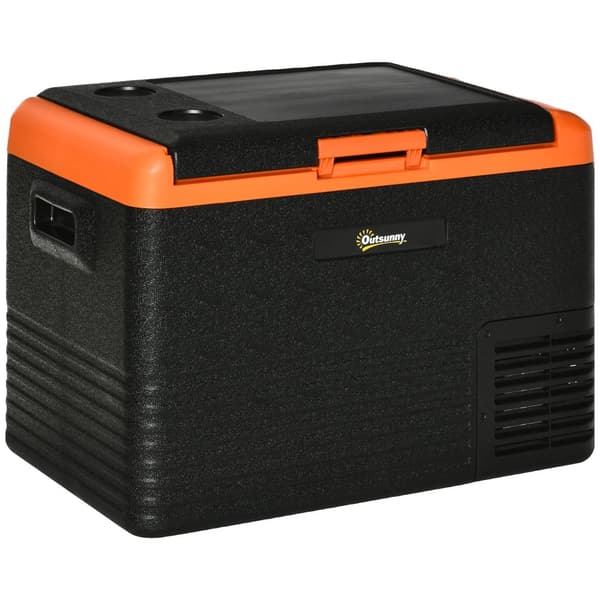 Elektrisk Bärbar Kyl, 40L Kapacitet, Kompatibel med 12V/24V System,svart