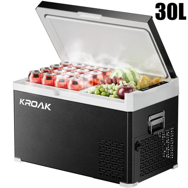 KROAK Bilkylskåp, Dubbelzonkylning, Snabbkylningsteknologi,30L Standard