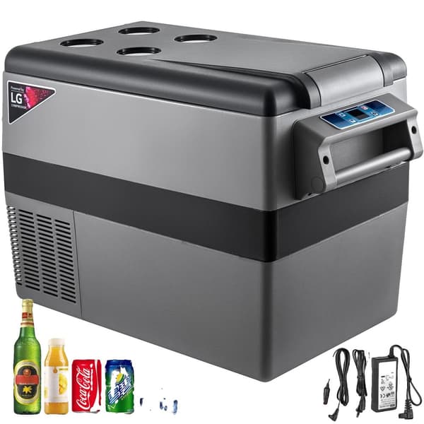 Kannettava autojäähdytin, 45L kapasiteetti, tehokas kompressorijäähdytys, 12V/24V ja AC-vaihtoehdot