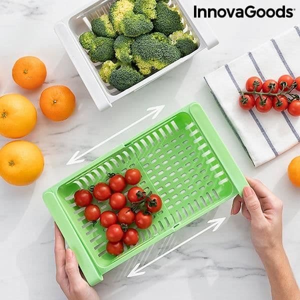 Justerbar förvaring - Innovagoods - Friwer - Paket med 2 - Justerbar längd 20-28 cm - Vit