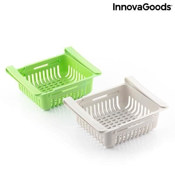 Justerbar förvaring - Innovagoods - Friwer - Paket med 2 - Justerbar längd 20-28 cm - Vit