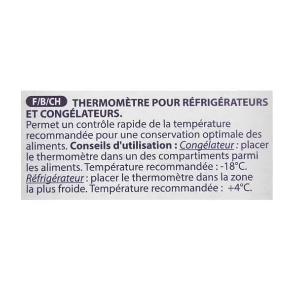 Kyl/frys termometer - WPRO TER214 - Uppfyller dekret 2002-478 - Innehåller inte kvicksilver