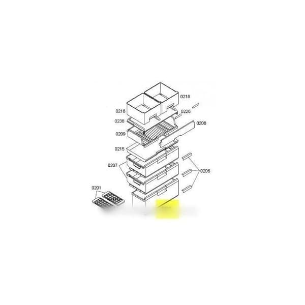 Nedre fryslåda till Bosch B/S/H-kylskåp - 00471196 478.20.0001 KG40U120GB01 KG40