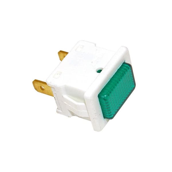 Grön lampa kylskåp 19mm x 14mm för frys Whirlpool 481913448298