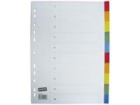 Plastregister STAPLES A4 10-flik otr. 25st