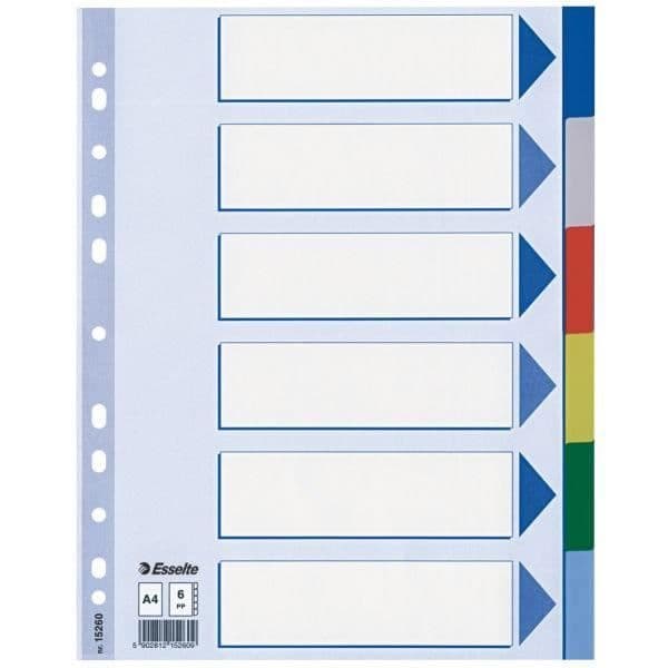 ESSELTE Multicolored Divider 6 Keys