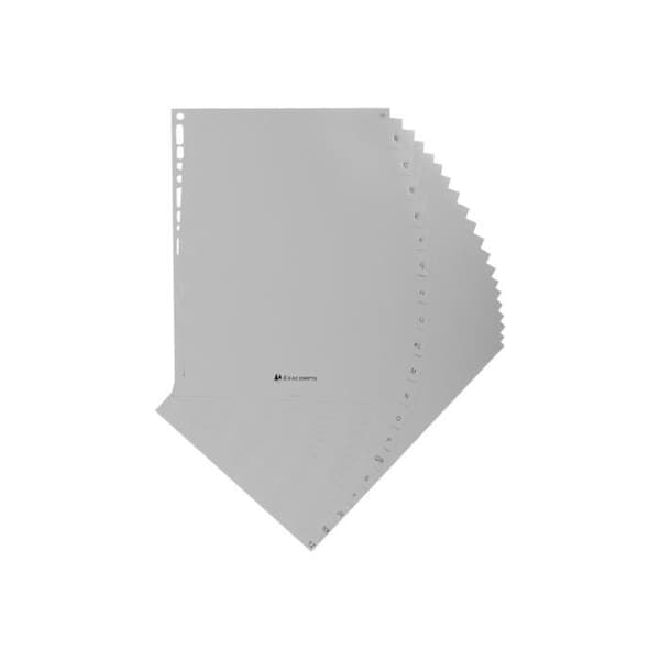 Exacompta Divider 20 positioner A-Z A4 med grå flikar