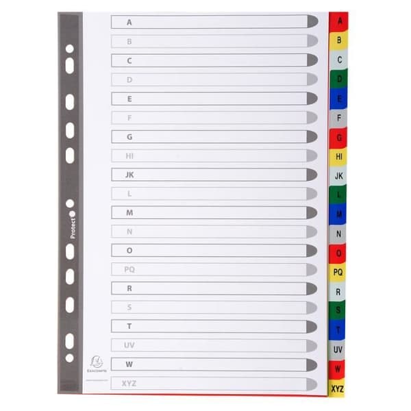 Interkalärer A4 - Exacompta - Alpha A-Z - Polypropen - Mjuk - Oskärbar