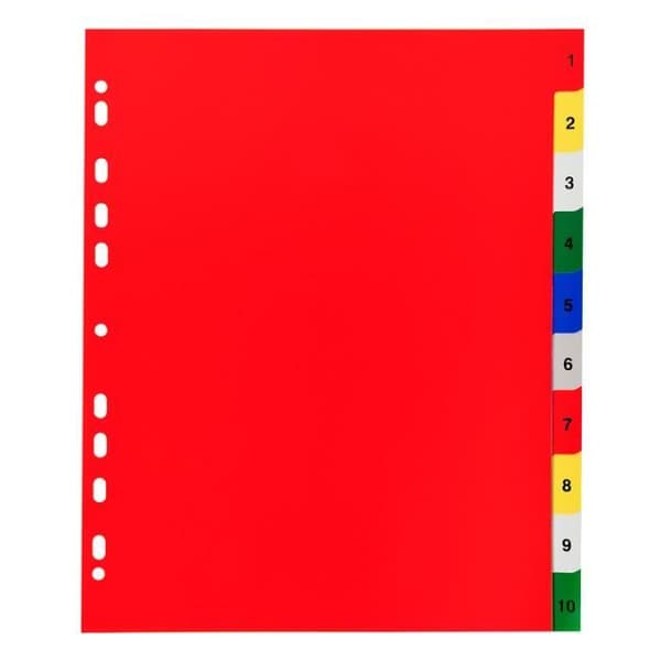 Interkalaire - Exacompta - A4+ - PP - 10 positioner - Färger varierade