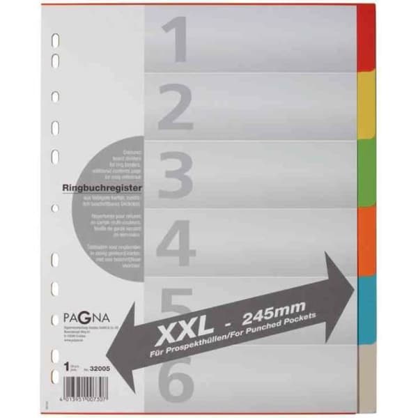 kartongavdelare, A4-format, 6 positioner, t.ex