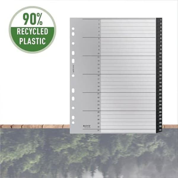 Interkalor - Leitz - 12180000 - A4 Extra-Stor - Plast 90% Återvunnen - Ekologisk