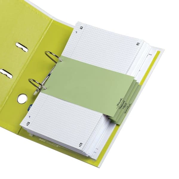 Oxford divider - 400153830 - Förpackning med 100 separeringsremsor i grön perforerad kartong 190 g/m