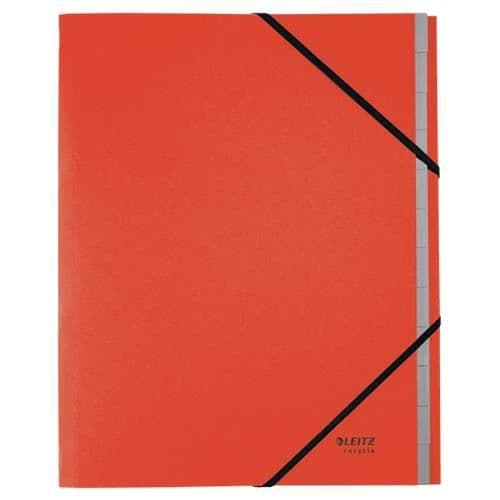 Röd kartongavdelare - LEITZ - 39150025 - 247 mm x 320 mm x 2 mm